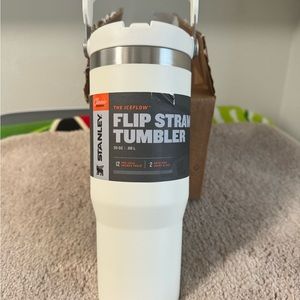 Stanley flip straw tumbler.